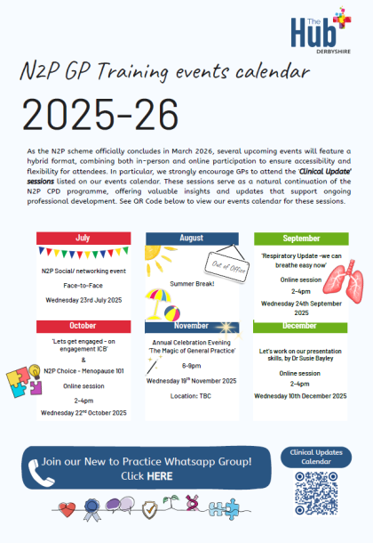 N2P GP Training Event Calendar 2025