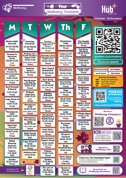 Autumn Wellbeing Timetable