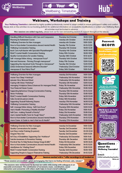 Autumn Wellbeing Activities